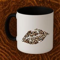 Cheetah Print Skinned Lips Coffee Mug thumb 2