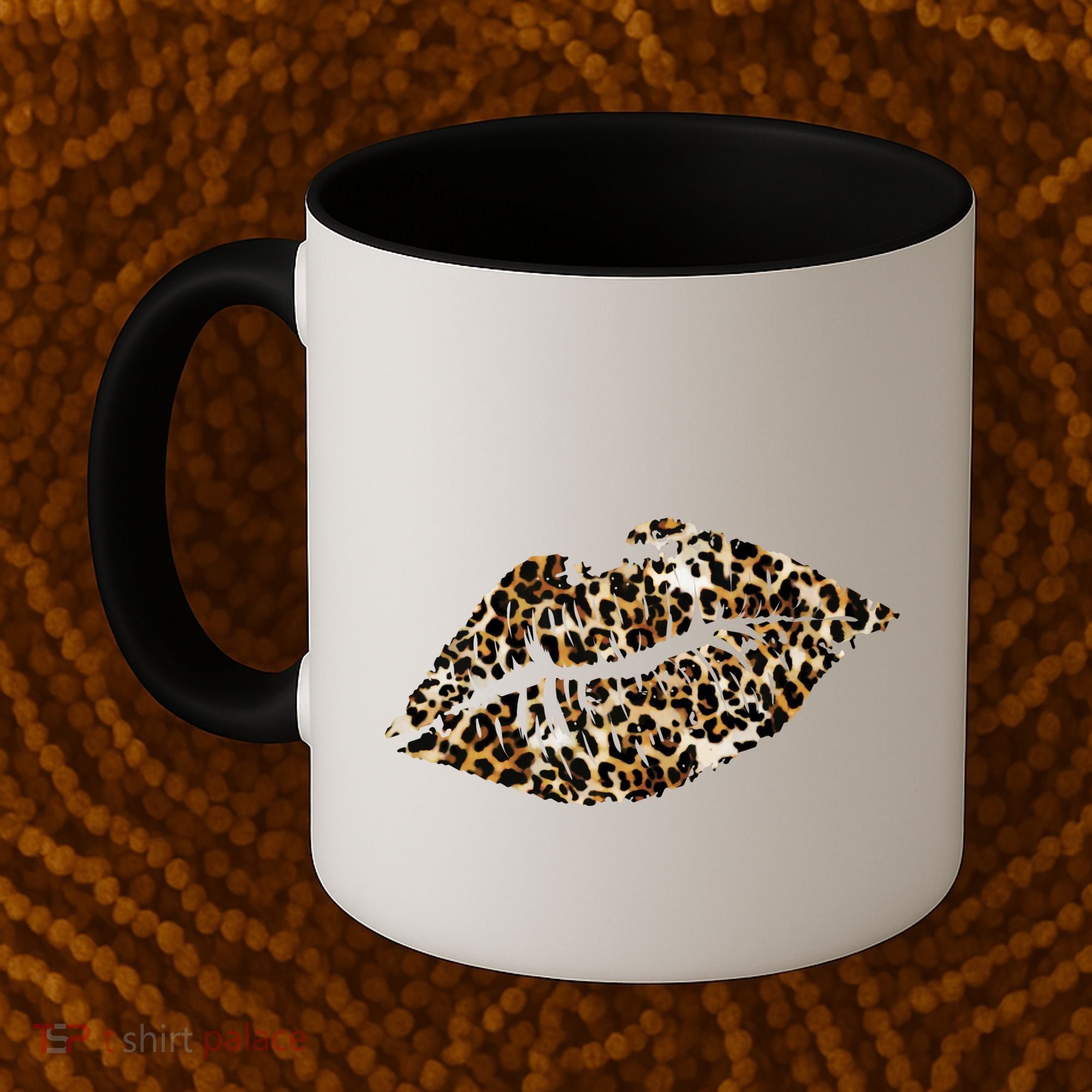 Cheetah Print Skinned Lips Coffee Mug