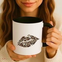 Cheetah Print Skinned Lips Coffee Mug thumb 3
