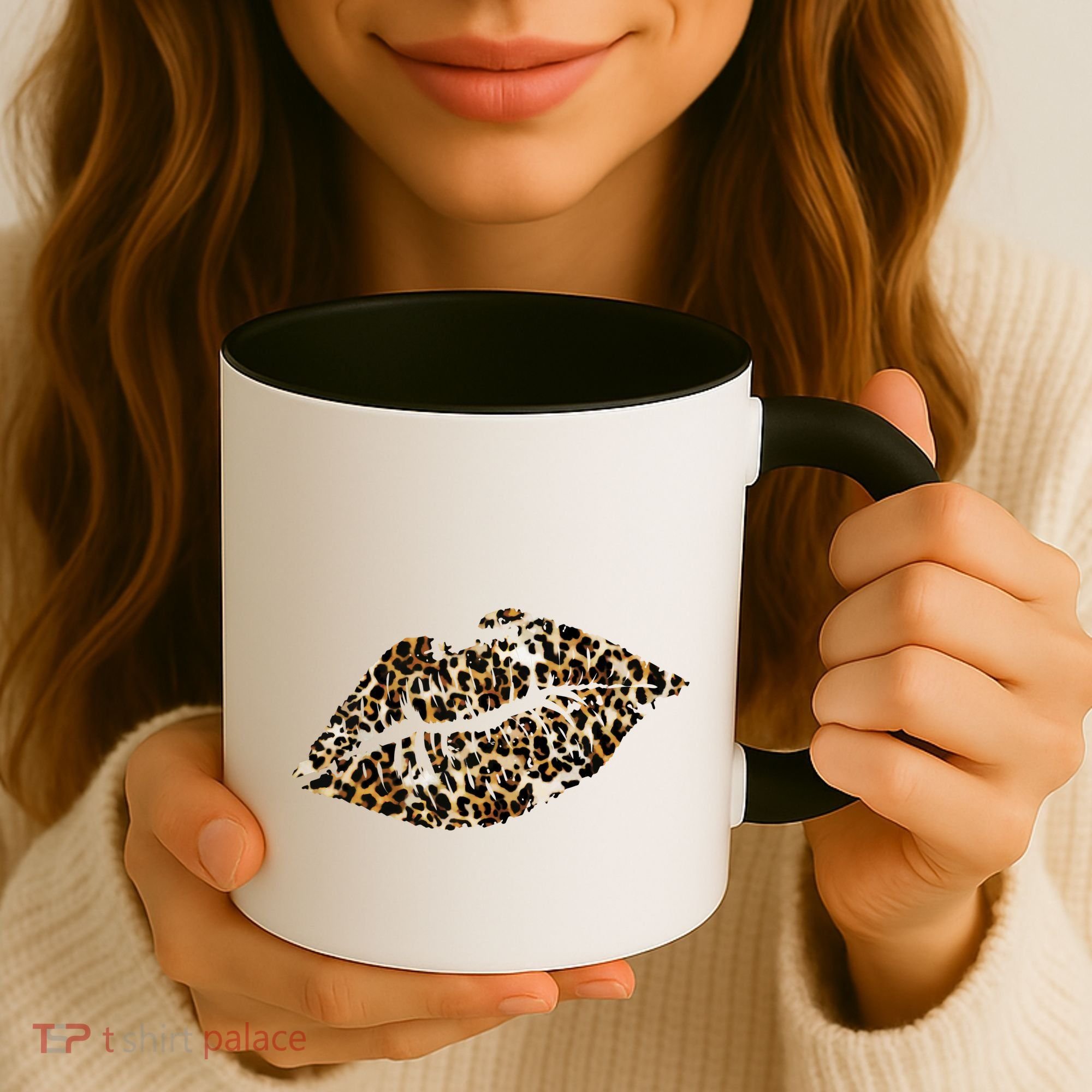Cheetah Print Skinned Lips Coffee Mug
