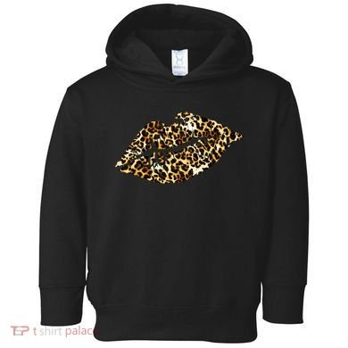 Cheetah Print Skinned Lips Toddler Hoodie