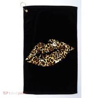 Cheetah Print Skinned Lips Golf Towel thumb 0