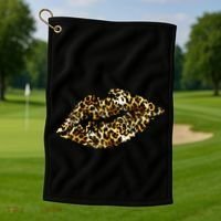 Cheetah Print Skinned Lips Golf Towel thumb 1