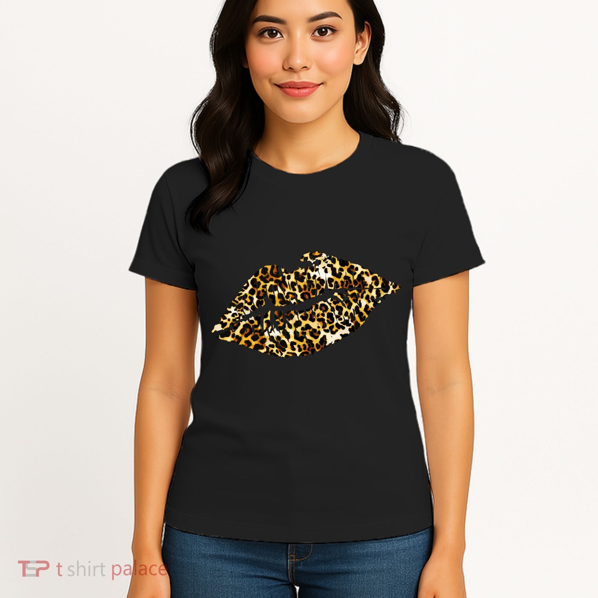 Cheetah Print Skinned Lips Women's T-Shirt