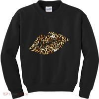 Cheetah Print Skinned Lips Kids Sweatshirt thumb 0