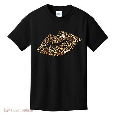 Cheetah Print Skinned Lips Kids T-Shirt