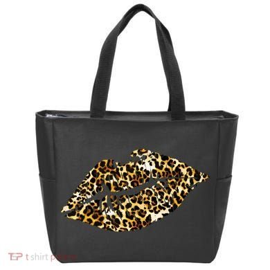 Cheetah Print Skinned Lips Tote Bag