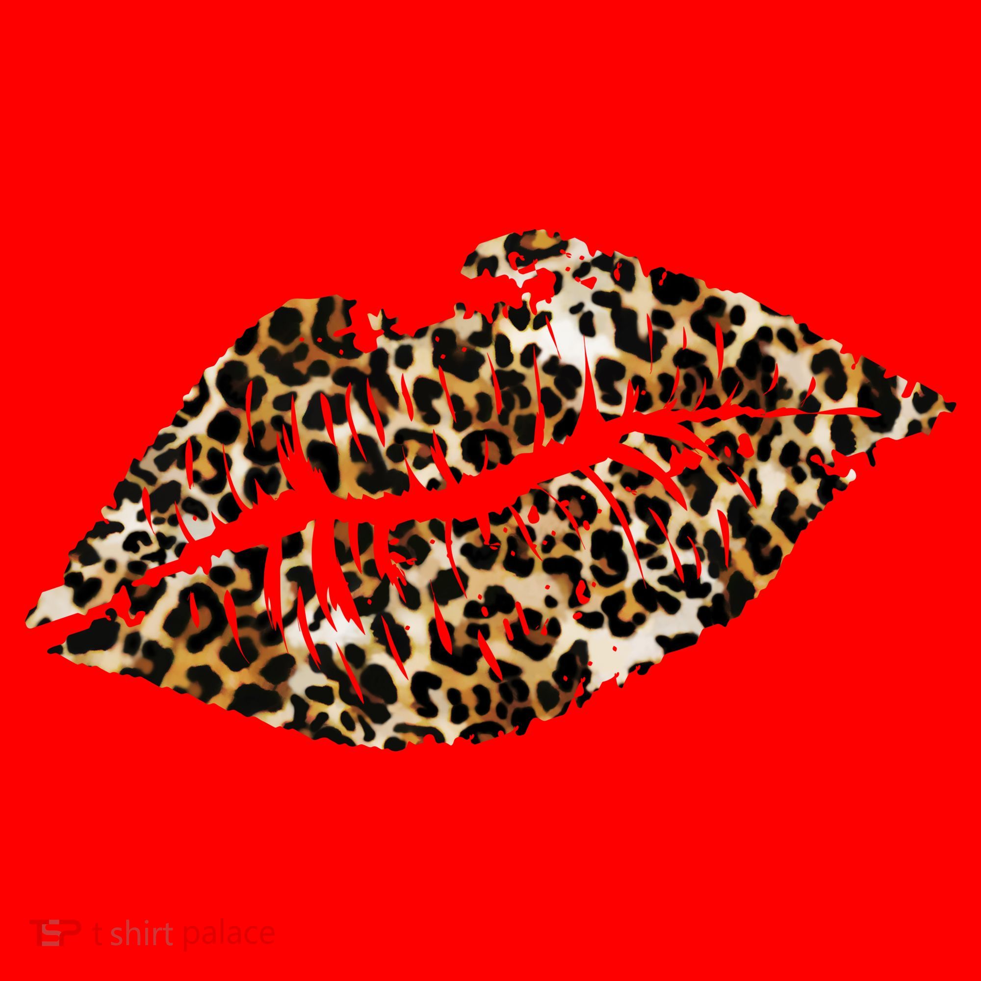 Cheetah Print Skinned Lips Santa Hat