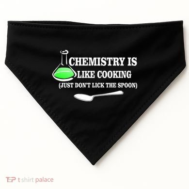 Chemistry Cooking Don't Lick The Spoon USA-Made Doggie Bandana