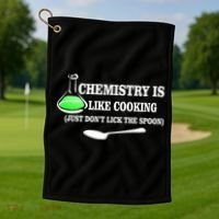 Chemistry Cooking Don't Lick The Spoon Golf Towel thumb 1