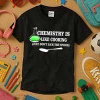 Chemistry Cooking Don't Lick The Spoon Kids T-Shirt thumb 3