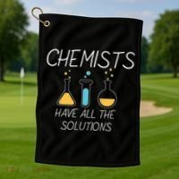 Chemists Have All Solutions Golf Towel thumb 1