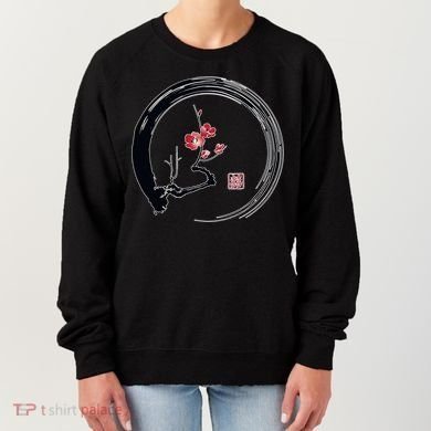 Cherry Blossom Japanese Ink Painting Women's Sweatshirt