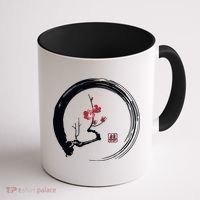 Cherry Blossom Japanese Ink Painting Coffee Mug thumb 1