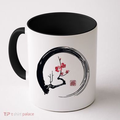 Cherry Blossom Japanese Ink Painting Coffee Mug