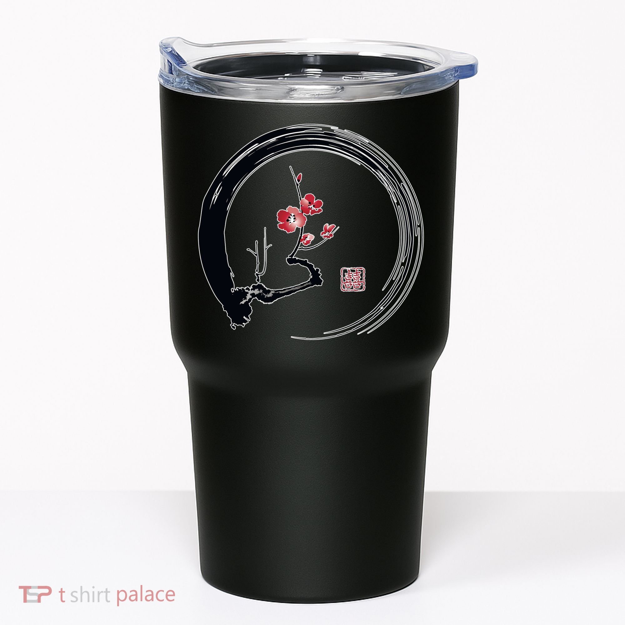 Cherry Blossom Japanese Ink Painting Tumbler