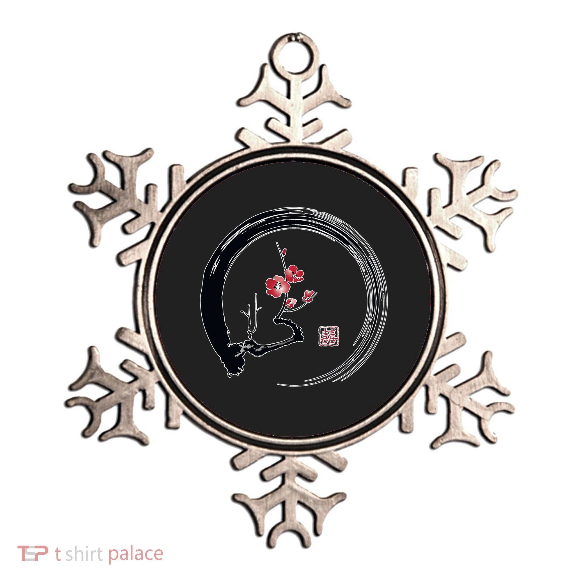 Cherry Blossom Japanese Ink Painting Ornament