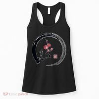 Cherry Blossom Japanese Ink Painting Women's Tank Top thumb 0