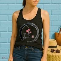 Cherry Blossom Japanese Ink Painting Women's Tank Top thumb 2