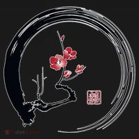 Cherry Blossom Japanese Ink Painting Women's Tank Top thumb 5