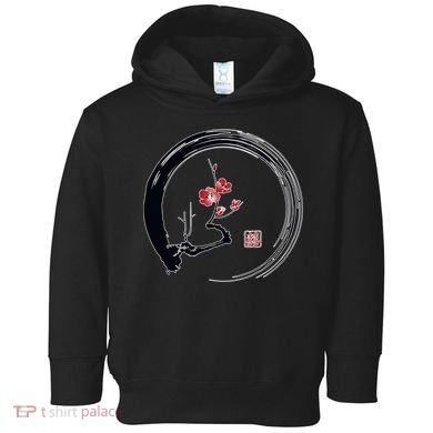 Cherry Blossom Japanese Ink Painting Toddler Hoodie