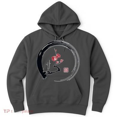 Cherry Blossom Japanese Ink Painting Hoodie