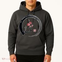 Cherry Blossom Japanese Ink Painting Hoodie thumb 2