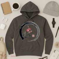 Cherry Blossom Japanese Ink Painting Hoodie thumb 3