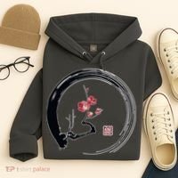 Cherry Blossom Japanese Ink Painting Hoodie thumb 4