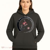 Cherry Blossom Japanese Ink Painting Hoodie thumb 5