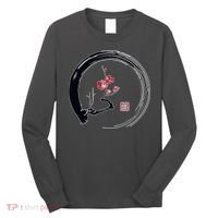 Cherry Blossom Japanese Ink Painting Long Sleeve Shirt thumb 0
