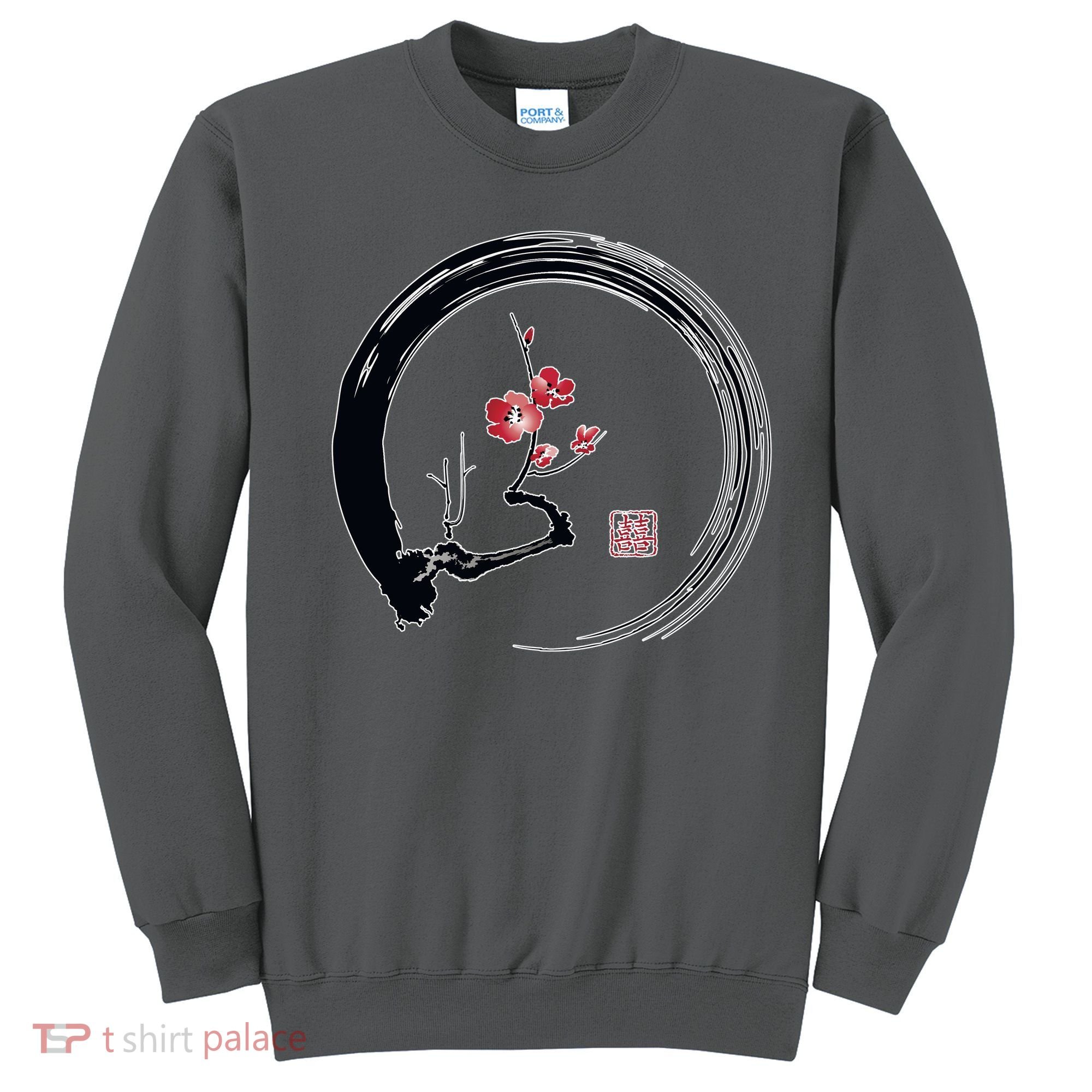 Cherry Blossom Japanese Ink Painting Sweatshirt