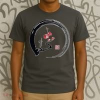 Cherry Blossom Japanese Ink Painting T-Shirt thumb 3