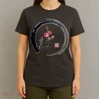 Cherry Blossom Japanese Ink Painting T-Shirt thumb 4