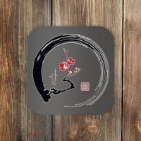 Cherry Blossom Japanese Ink Painting Coaster thumb 0