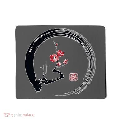 Cherry Blossom Japanese Ink Painting Mousepad
