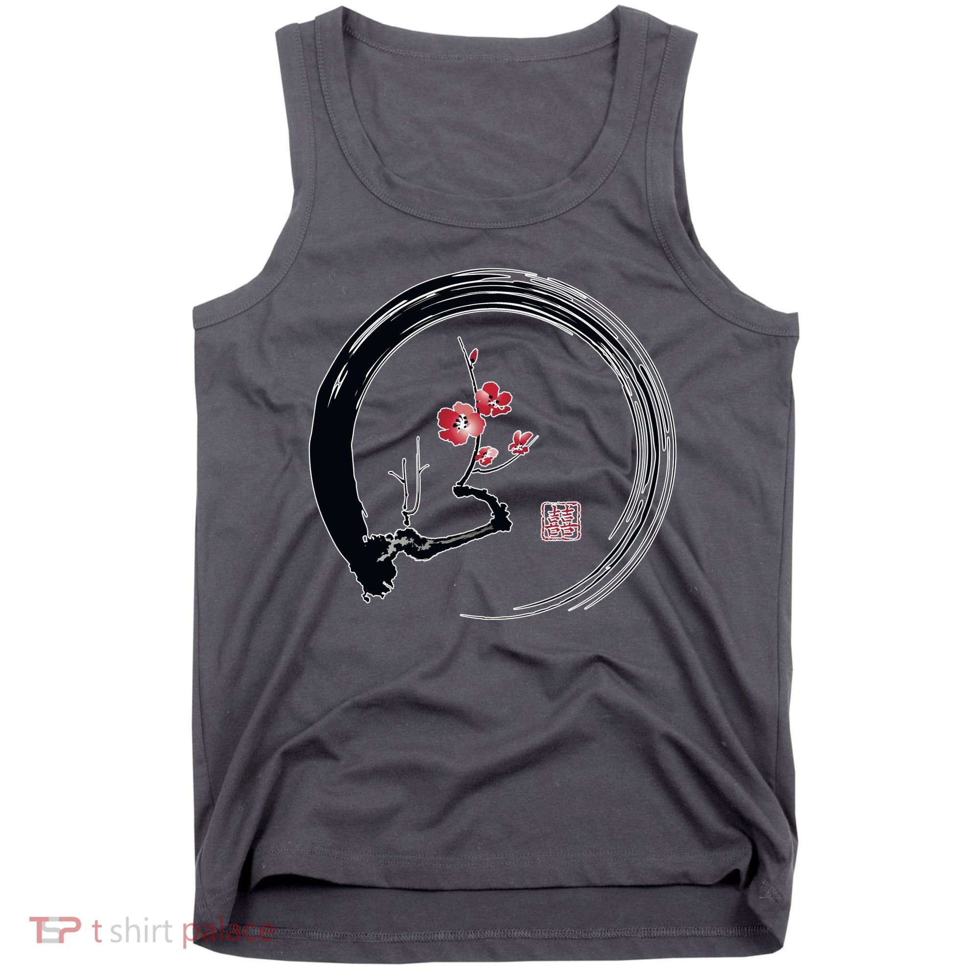 Cherry Blossom Japanese Ink Painting Tank Top