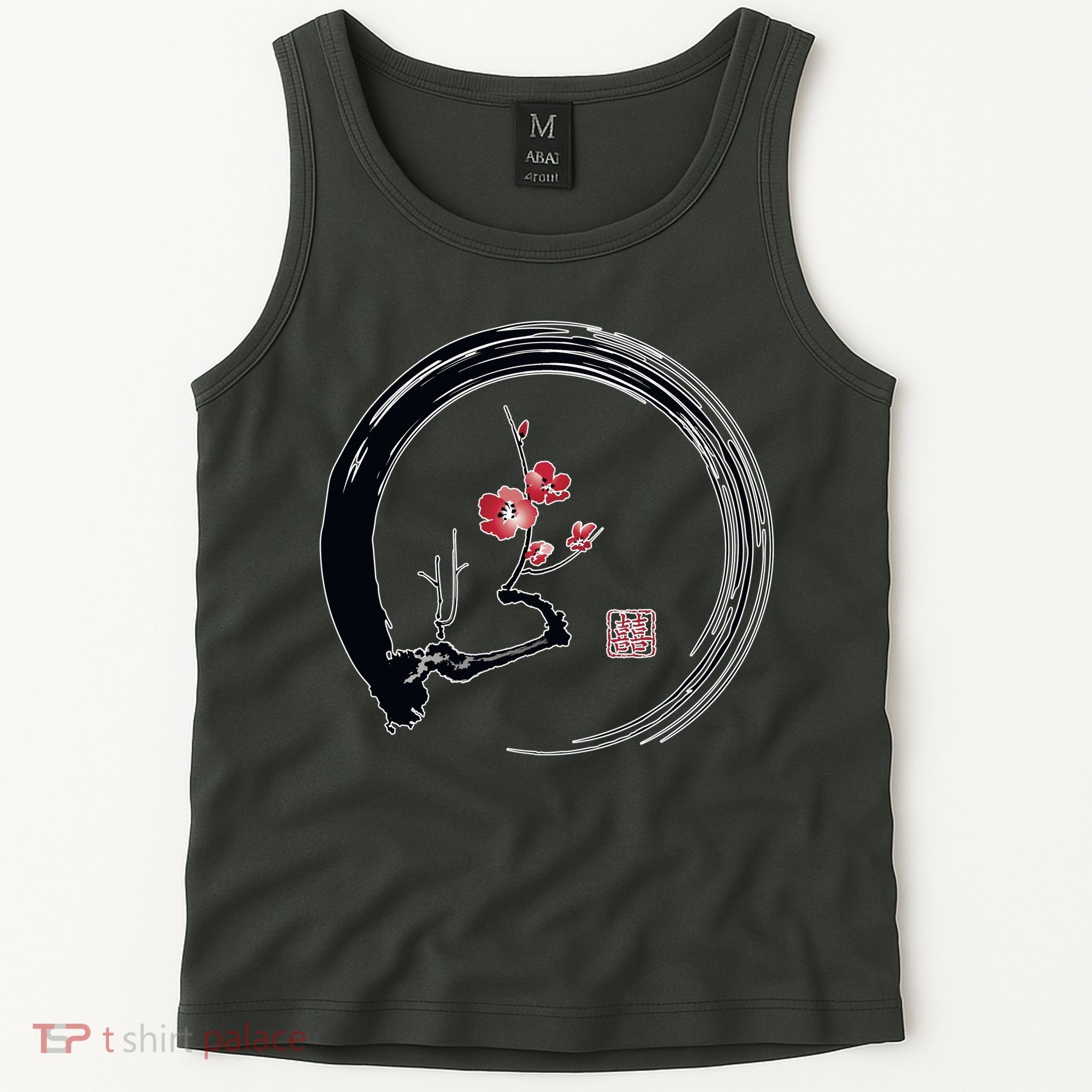 Cherry Blossom Japanese Ink Painting Tank Top