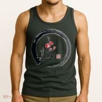 Cherry Blossom Japanese Ink Painting Tank Top thumb 3
