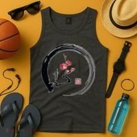 Cherry Blossom Japanese Ink Painting Tank Top thumb 4