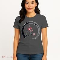 Cherry Blossom Japanese Ink Painting Women's T-Shirt thumb 4