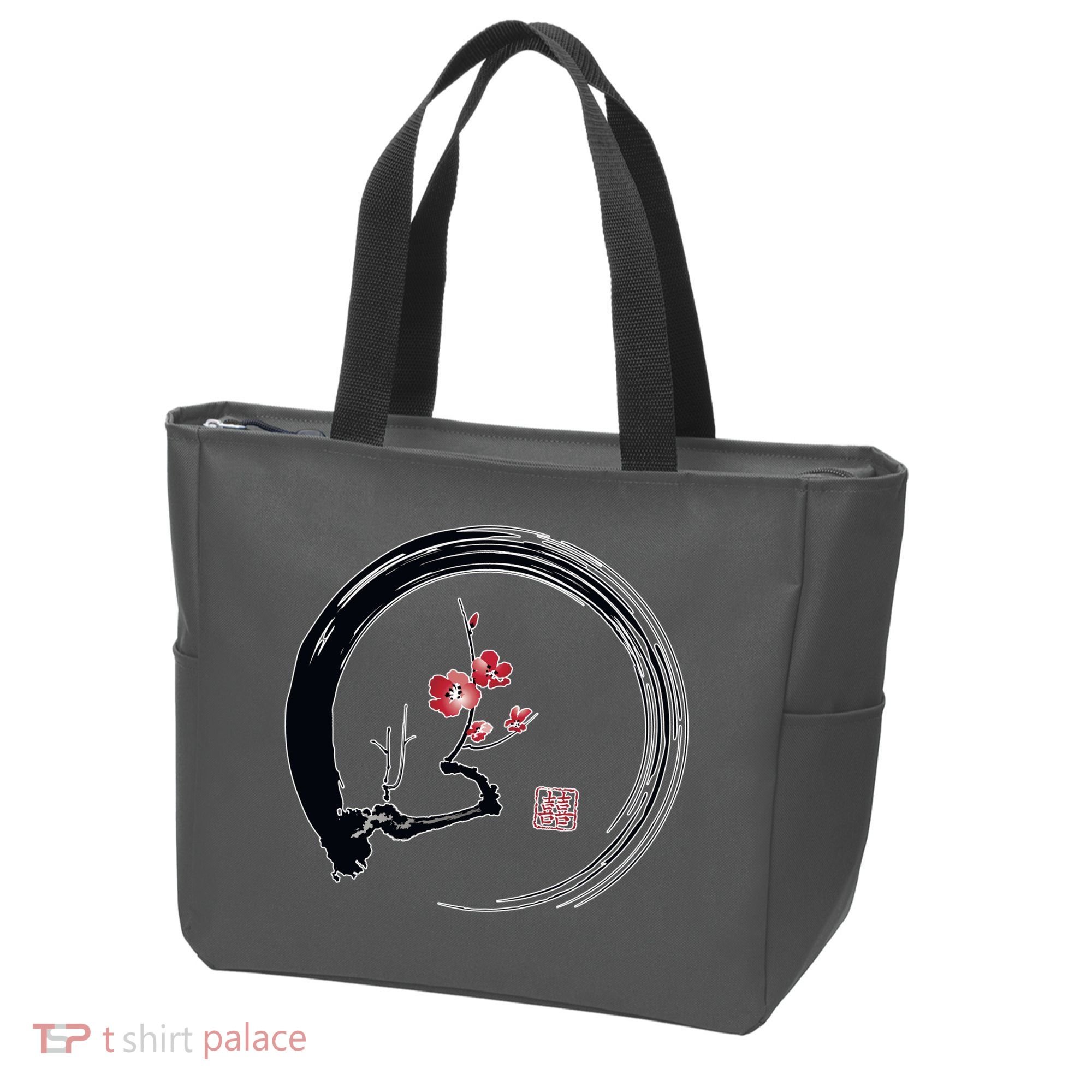 Cherry Blossom Japanese Ink Painting Tote Bag