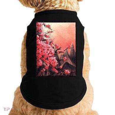 Cherry Blossom Painting Doggie Tank