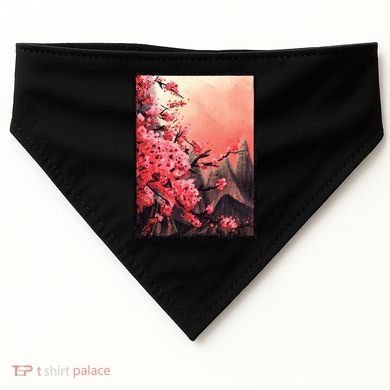 Cherry Blossom Painting USA-Made Doggie Bandana