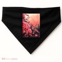 Cherry Blossom Painting USA-Made Doggie Bandana thumb 0