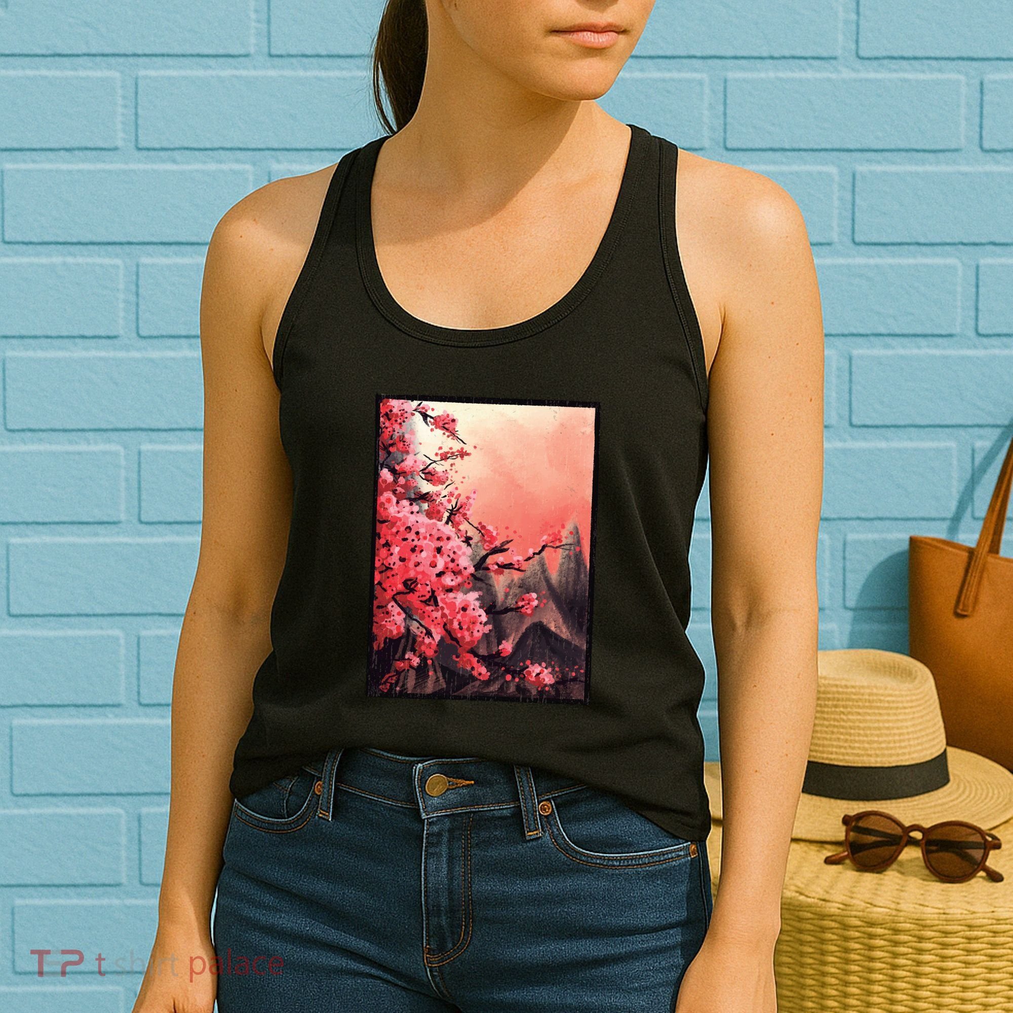 Cherry Blossom Painting Women's Tank Top