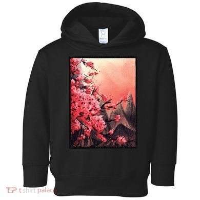 Cherry Blossom Painting Toddler Hoodie