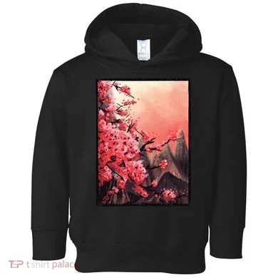 Cherry Blossom Painting Toddler Hoodie