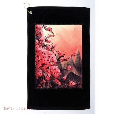 Cherry Blossom Painting Golf Towel