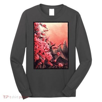 Cherry Blossom Painting Long Sleeve Shirt